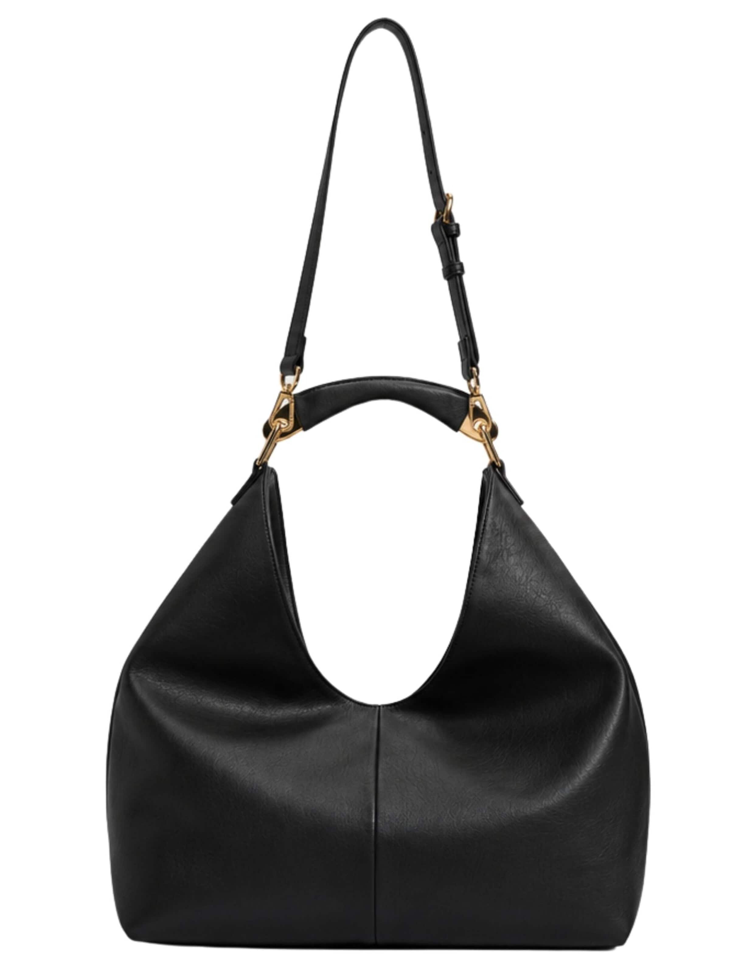 Twinset Axelremsväska 'Leather-effect Hobo Bag' i svart