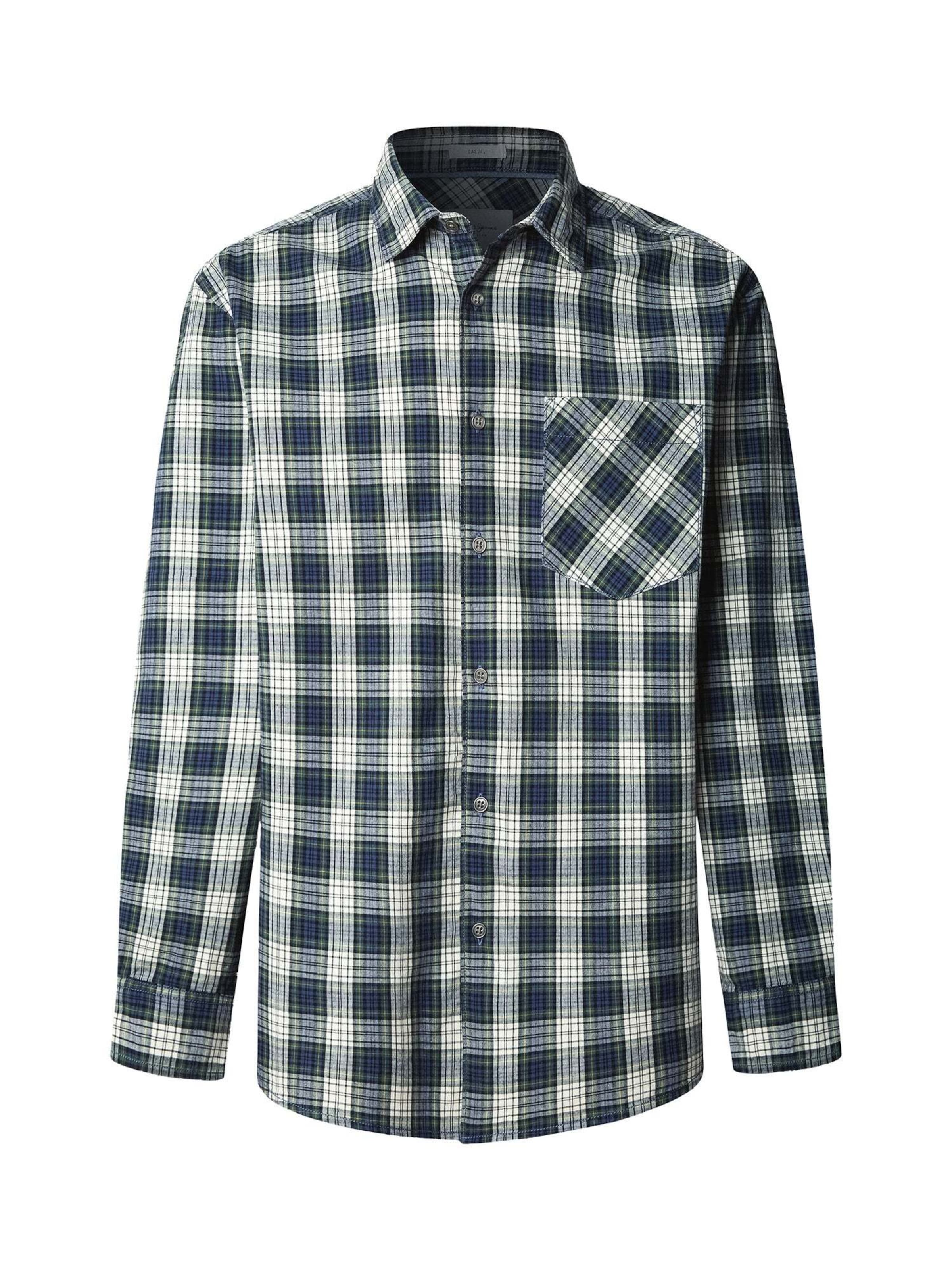 Pepe Jeans Regular fit Overhemd 'Rennes' in Groen: voorkant