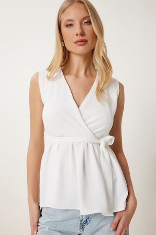 Happiness İstanbul Blouse in White: front