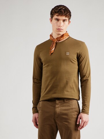 BOSS - Camiseta 'Tacks' en verde: frente