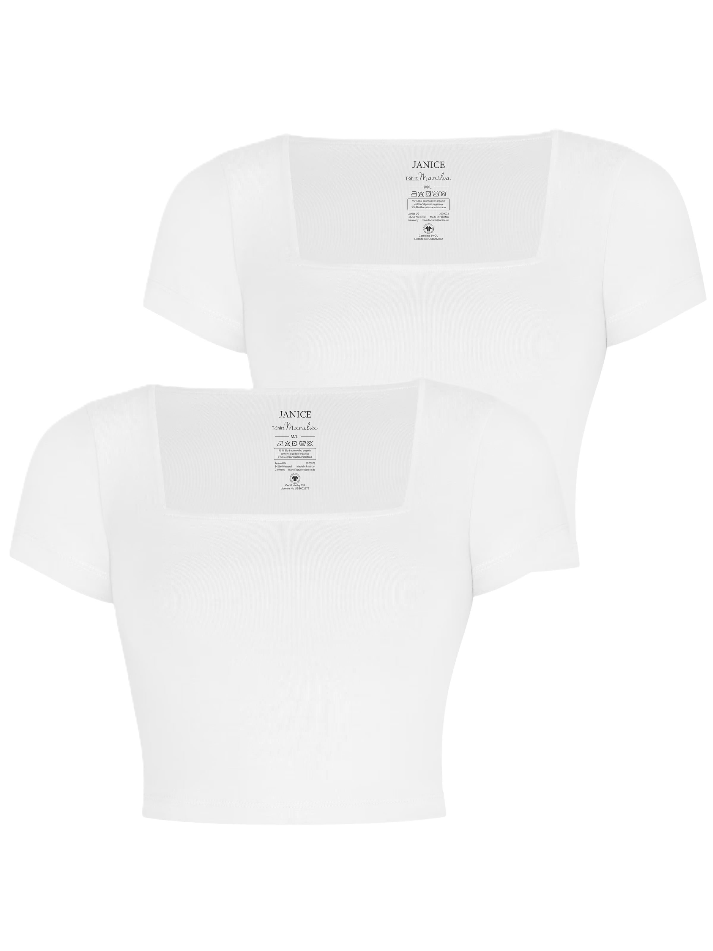 Maglietta di Janice in bianco: frontale