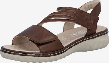 Rieker - Sandalias en marrón: frente
