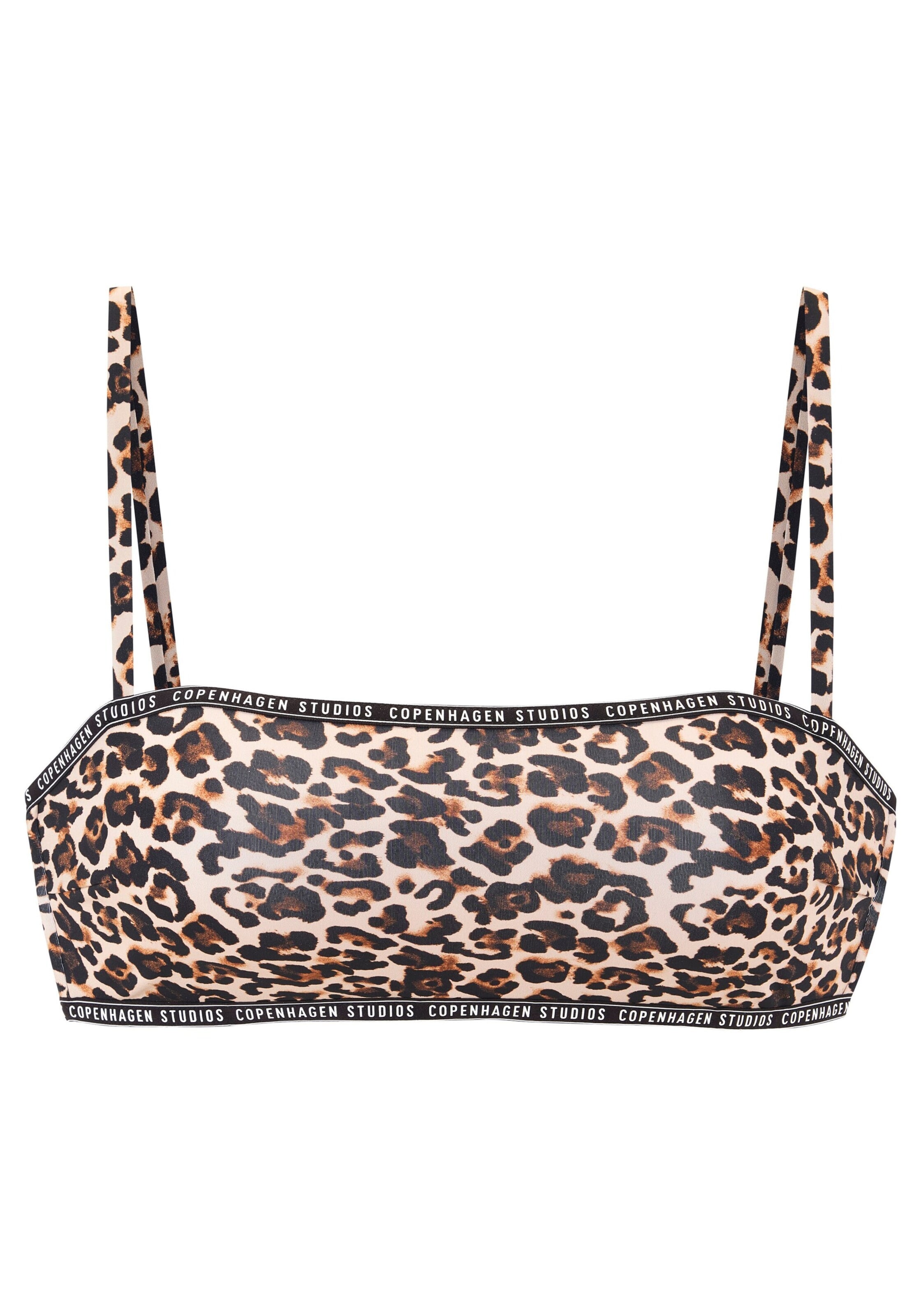 Copenhagen Studios Бандо Верх бикини в Коричневый: спереди