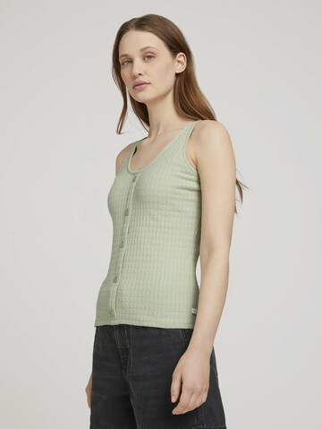 TOM TAILOR DENIM Top in Groen: voorkant