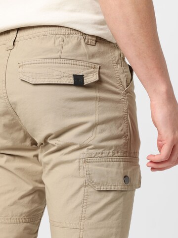 TOM TAILOR Slim fit Cargo Pants 'Josh' in Beige