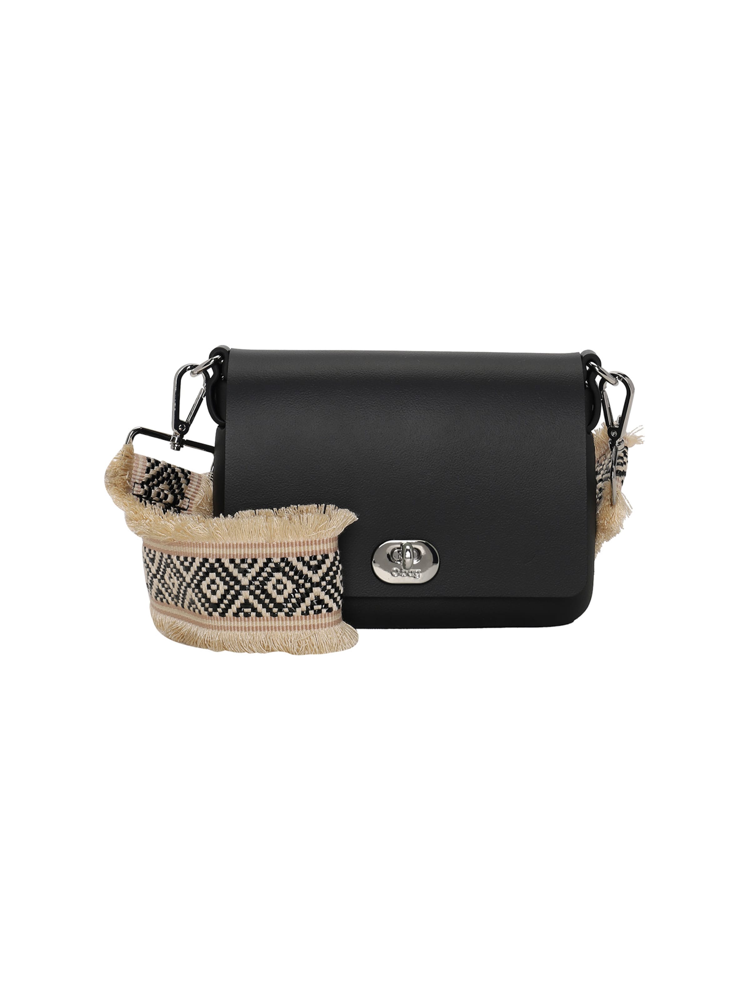 O bag Umhängetasche Wasserabweisend O pocket in Schwarz: Vorderseite