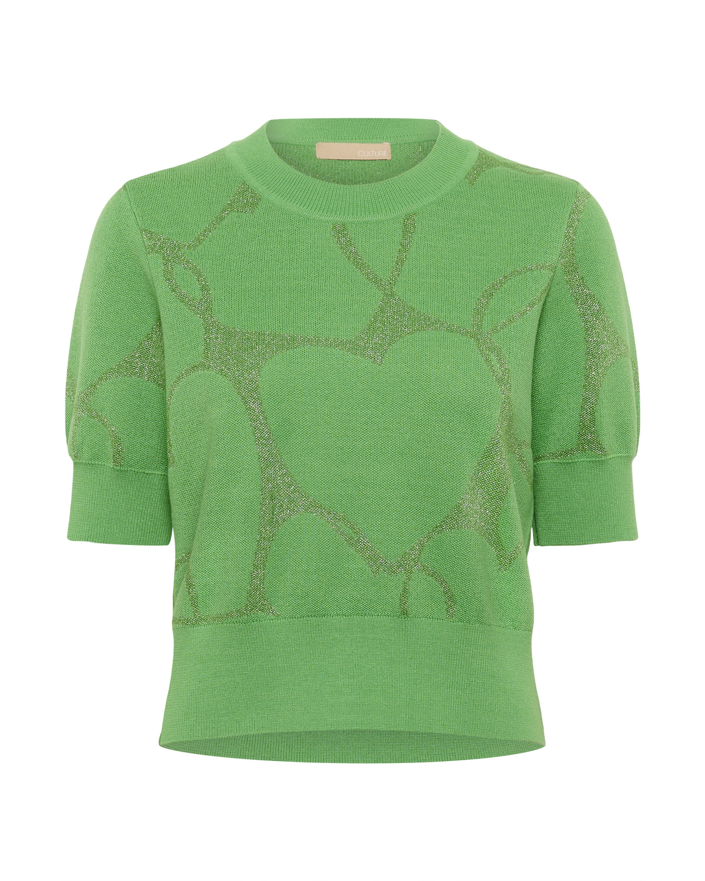 CULTURE Trui 'Hearty' in Groen: voorkant