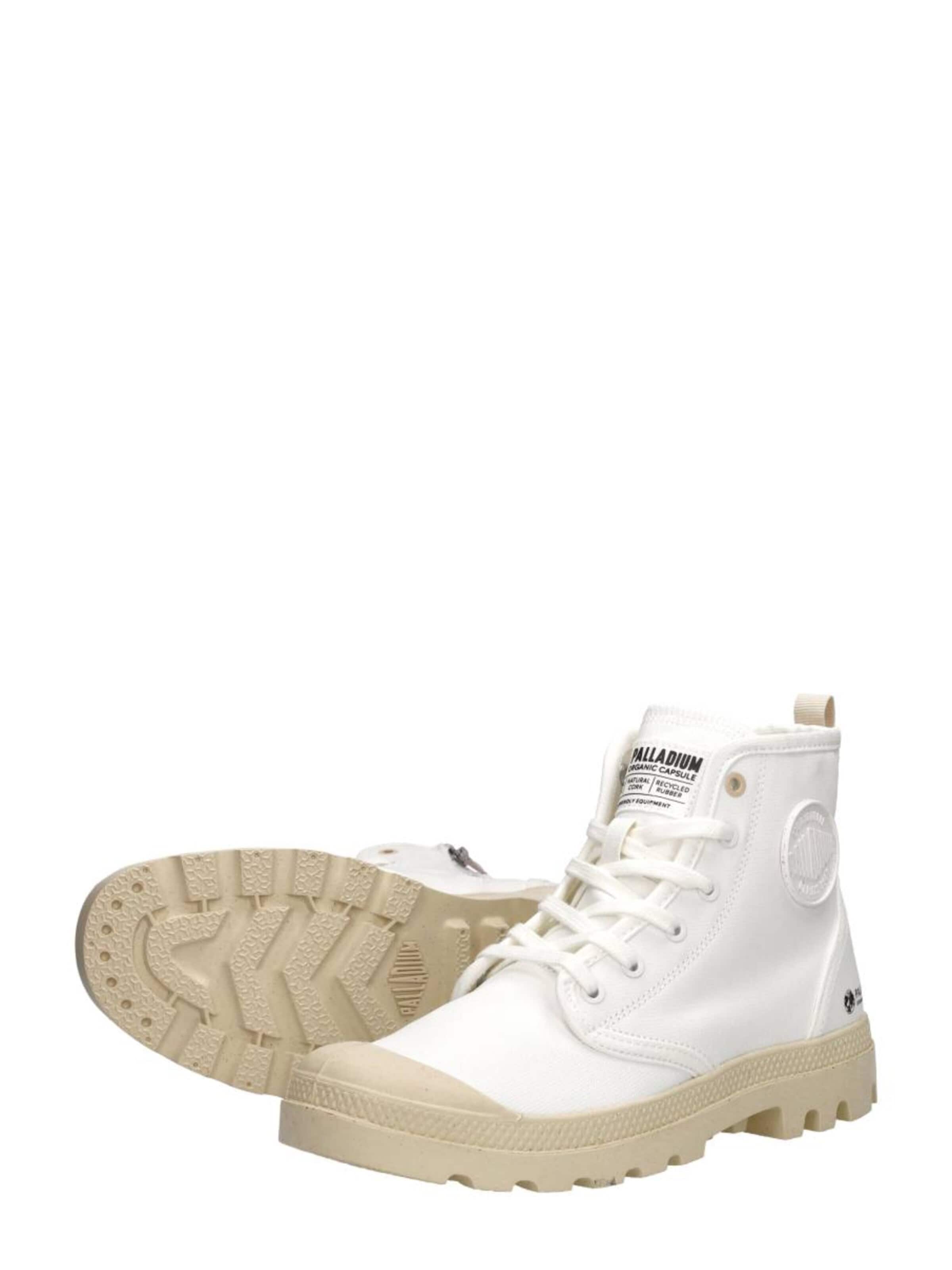 Baskets hautes 'Pampa Hi Zip Oragnic' Palladium en blanc