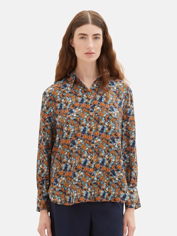 TOM TAILOR Blouse in Blauw: voorkant