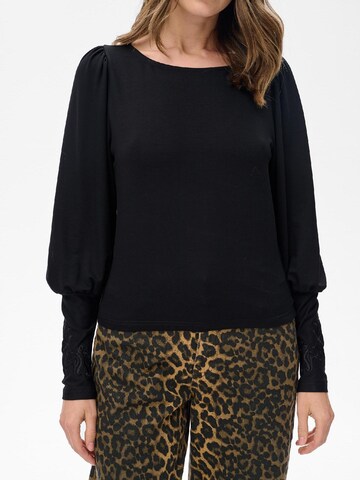 Blue Shadow Blouse in Black