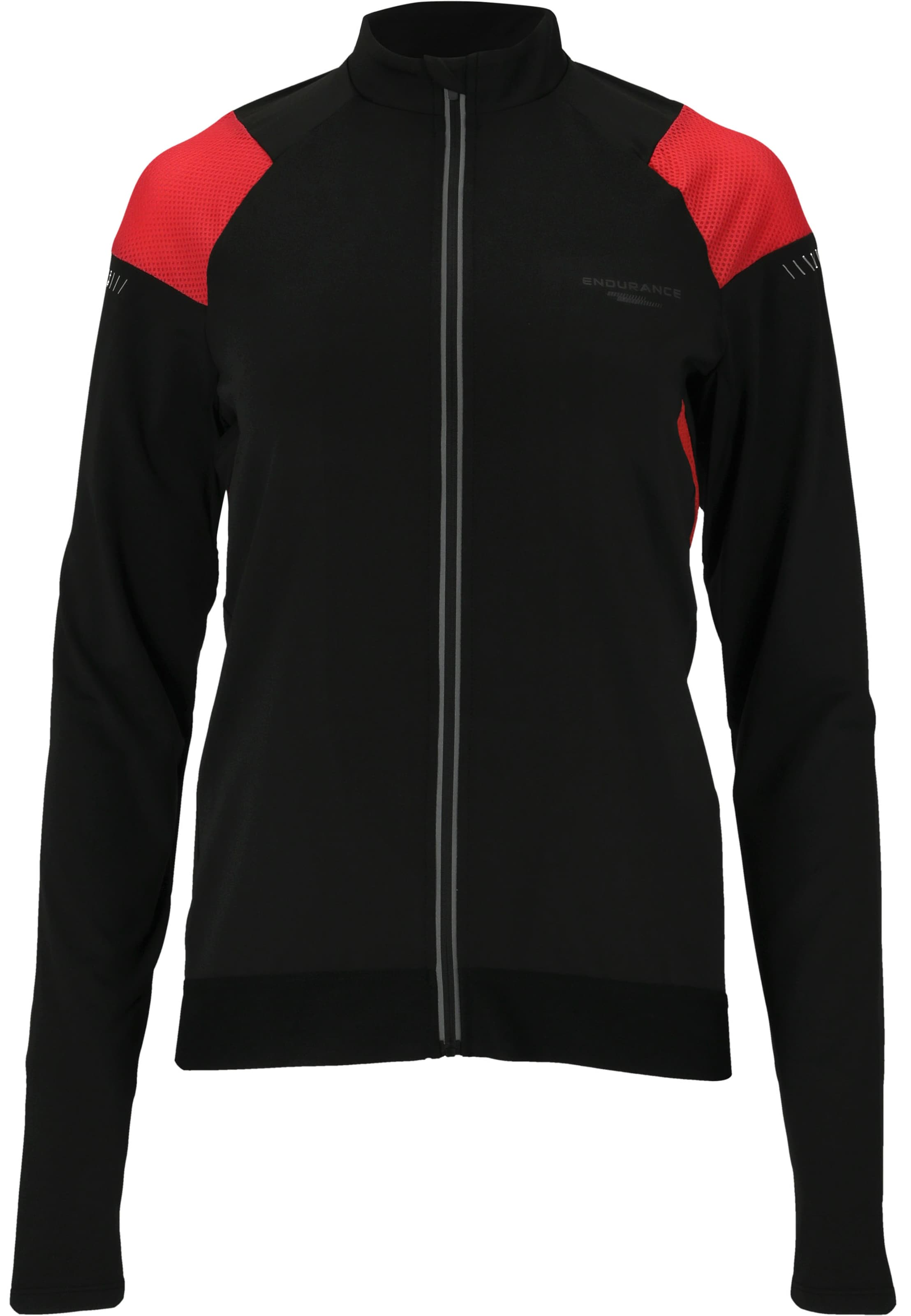 ENDURANCE Sports sweat jacket in Black: front