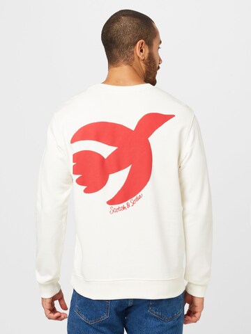 SCOTCH & SODA Sweatshirt 'The Free Spirit Peace Bird' in Weiß
