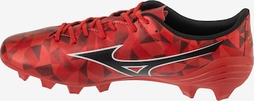 Chaussure de foot MIZUNO en rouge : devant
