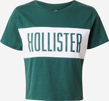 HOLLISTER Tričko - Zelená: predná strana