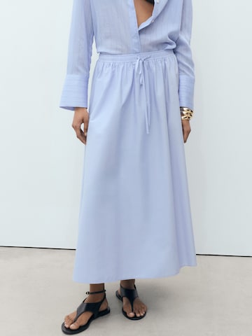 Jupe 'EVIA' MANGO en bleu : devant