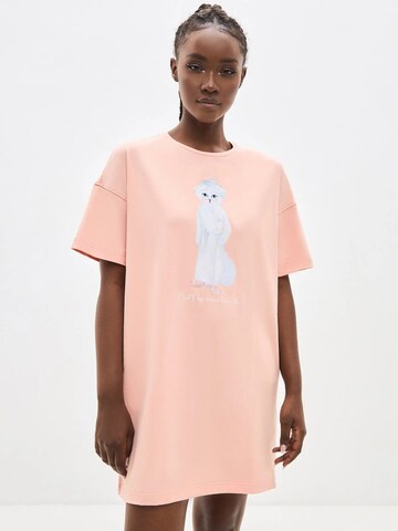 Cat e Lolette Shirt 'Spa Cat' in Orange: front