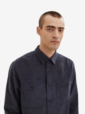 Coupe regular Chemise TOM TAILOR en bleu