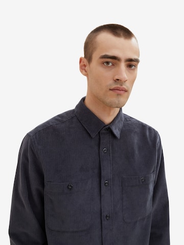 Coupe regular Chemise TOM TAILOR en bleu