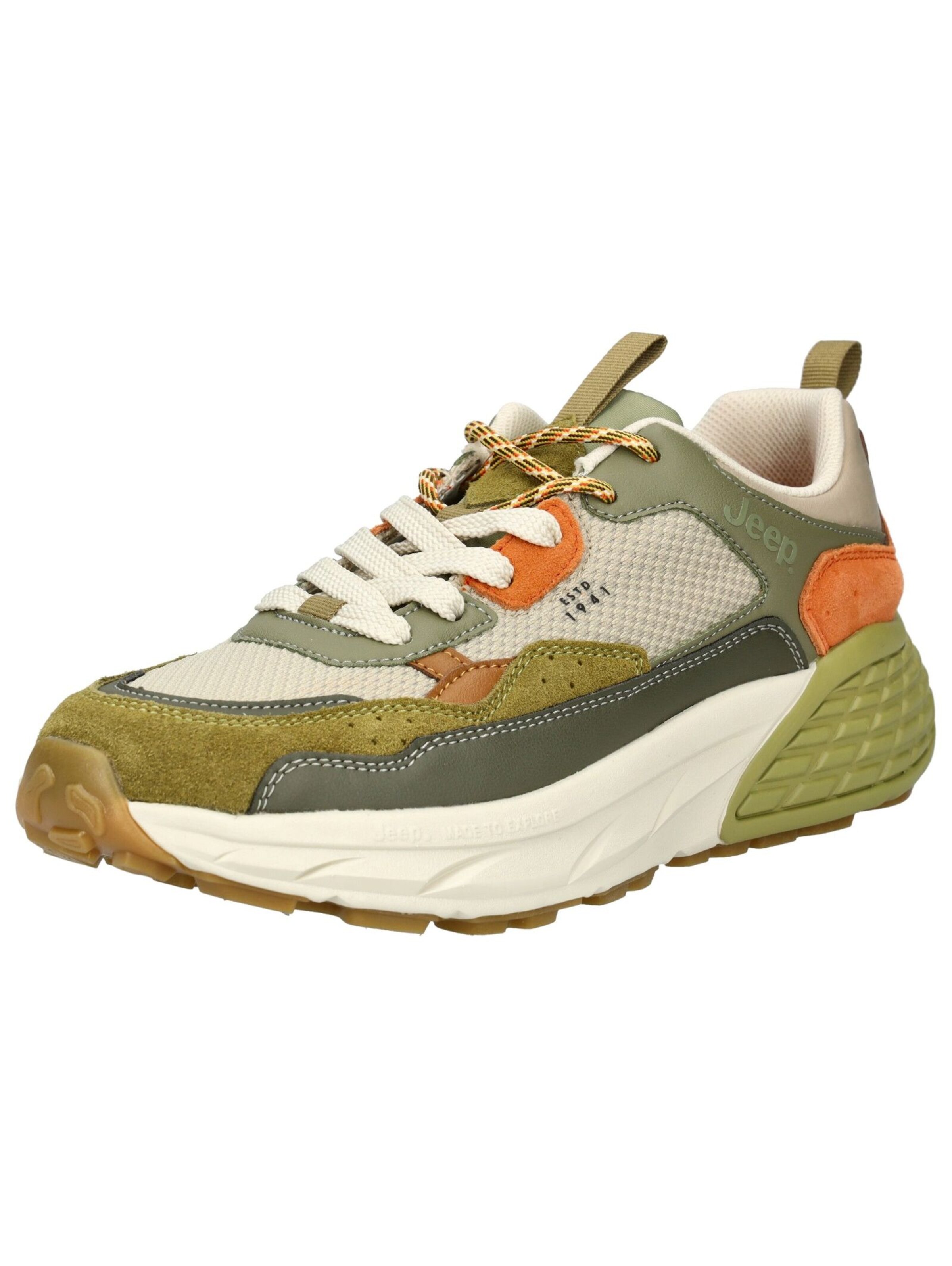 Baskets basses Jeep en vert : devant