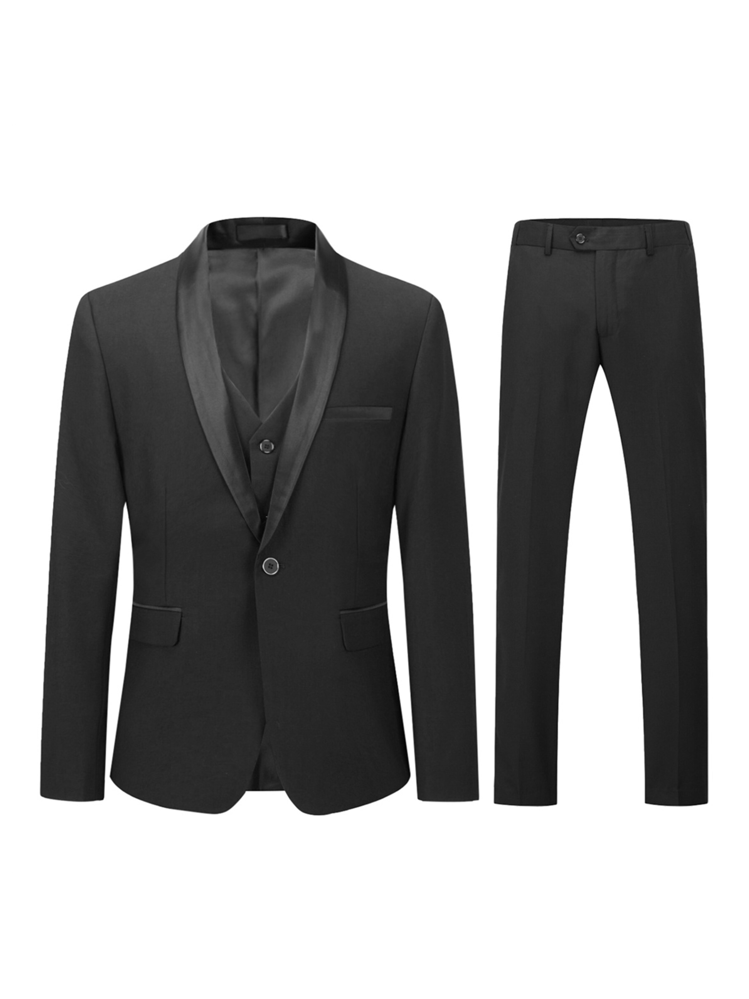 Youthup Suit in Black: front