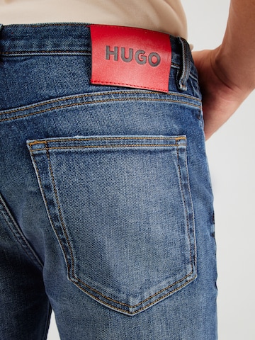 HUGO - Slimfit Calças de ganga '734' em azul