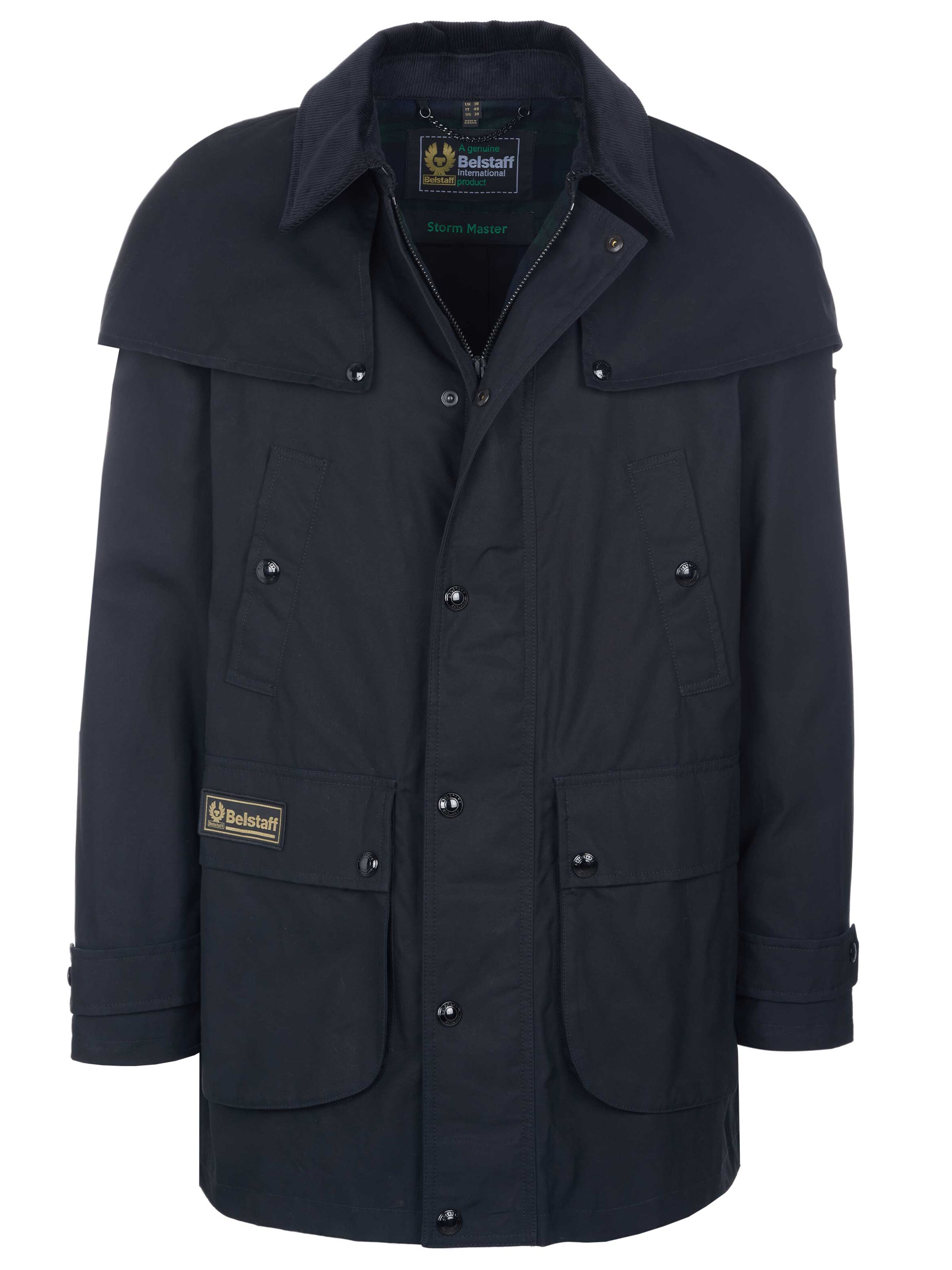 Belstaff Between-Seasons Coat in Black: front