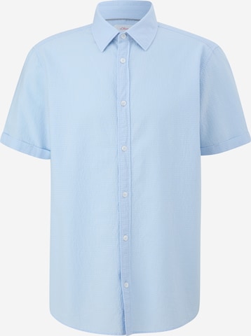 s.Oliver Button Up Shirt in Blue: front