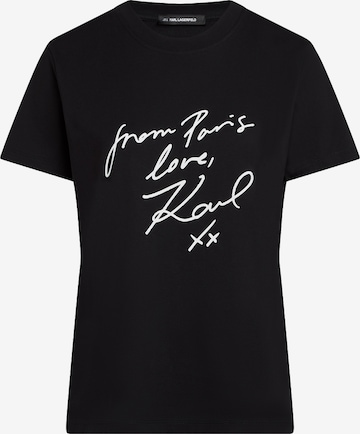 Karl Lagerfeld Футболка 'With Love' в Черный: спереди