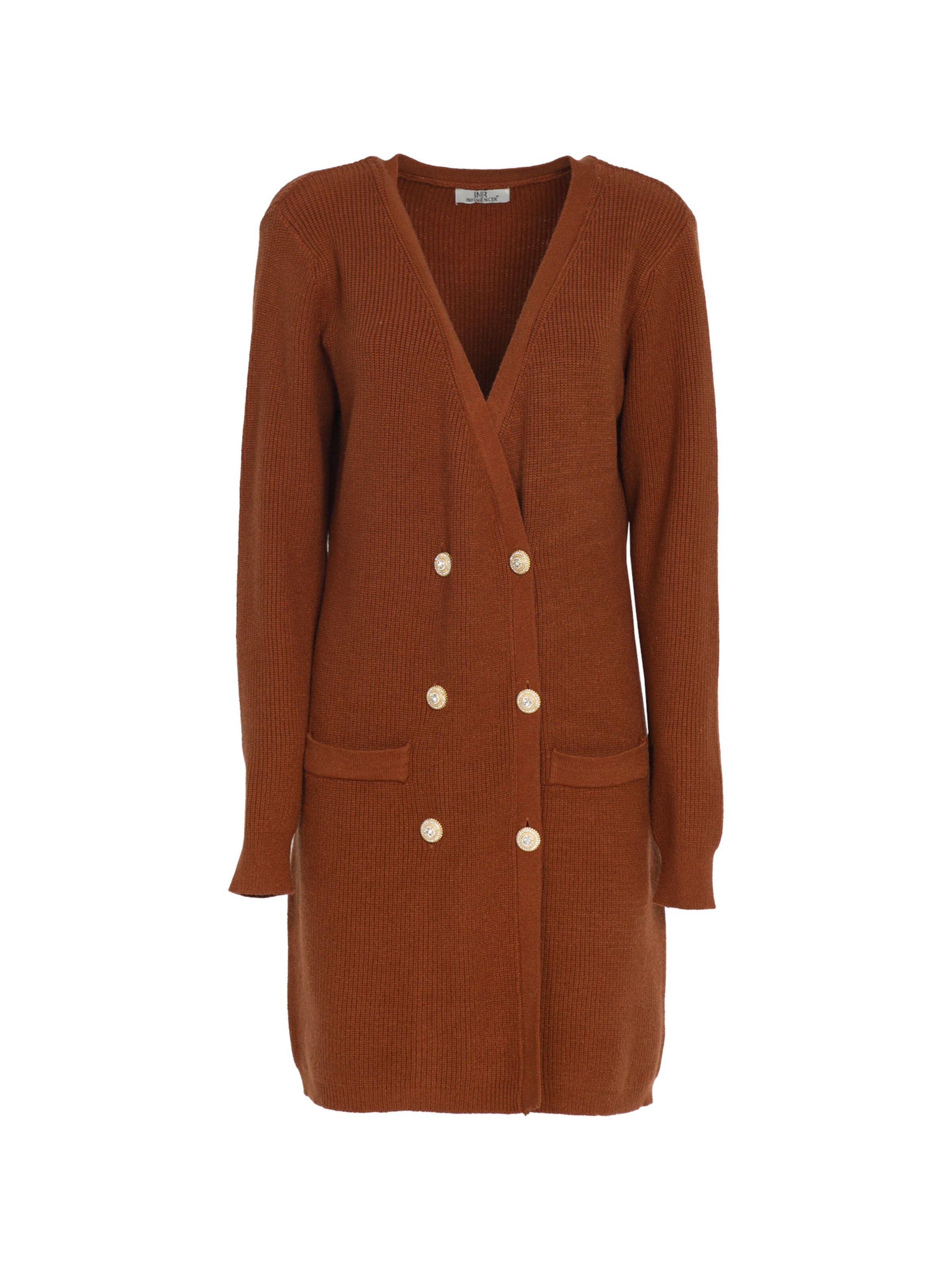 Influencer Pletena jopa | rjava barva: sprednja stran