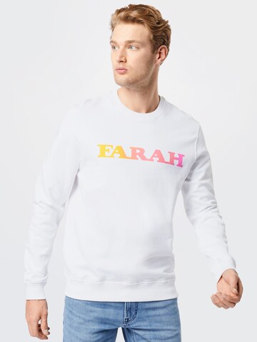 FARAH Sweatshirt 'PALM' in Wit: voorkant