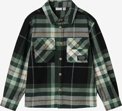 NAME IT Camisa 'NKMNORRIS' em oliveira / abe / preto / branco, Vista do artigo