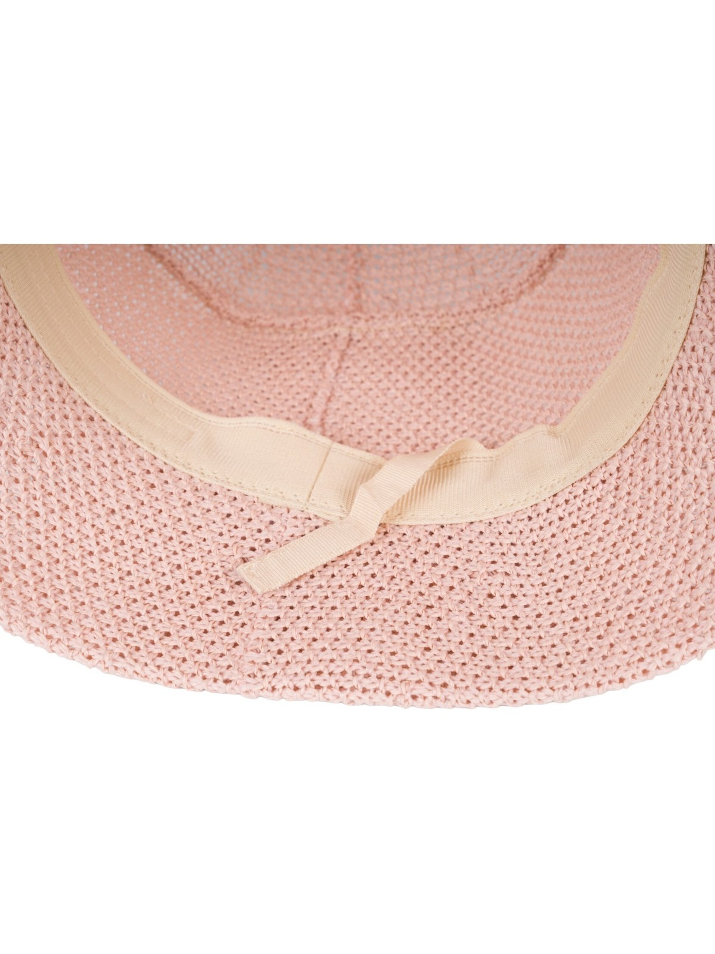 styleBREAKER Hut 'Fischerhut aus Papierstroh - Knautschhut'‌‌‌‌‌‌‌‌ in Pink