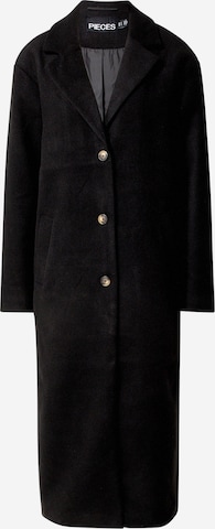 PIECES Between-Seasons Coat 'ALICE' in Black: front