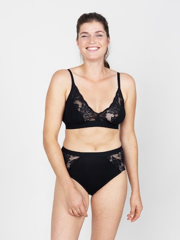 Erlich Textil - Bustier Sujetador en negro: frente