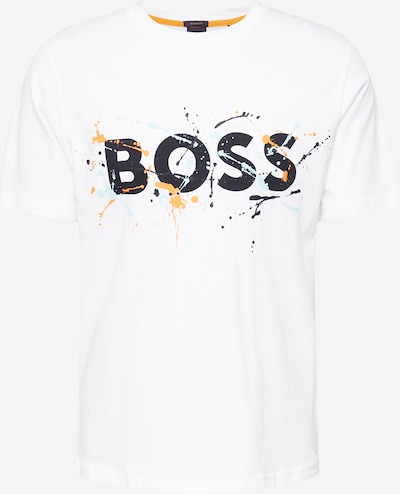 BOSS Orange Tričko - krémová / námořnická modř / pastelová modrá / oranžová, Produkt