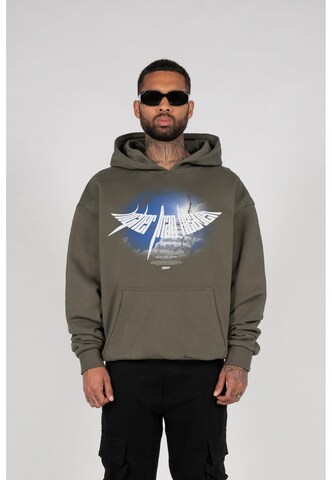 MJ Gonzales Sweatshirt 'Higher Than Heaven V.1' in Groen