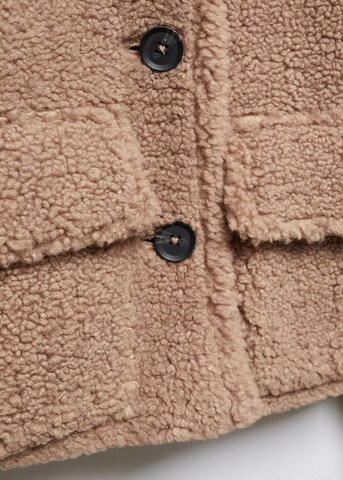 MANGO TEEN Winter Jacket 'Borrego' in Beige