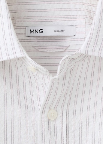 MANGO MAN Slim Fit Hemd 'Kissos' in Pink