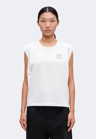 Karl Lagerfeld - Top 'Rue St-Guillaume' en blanco: frente
