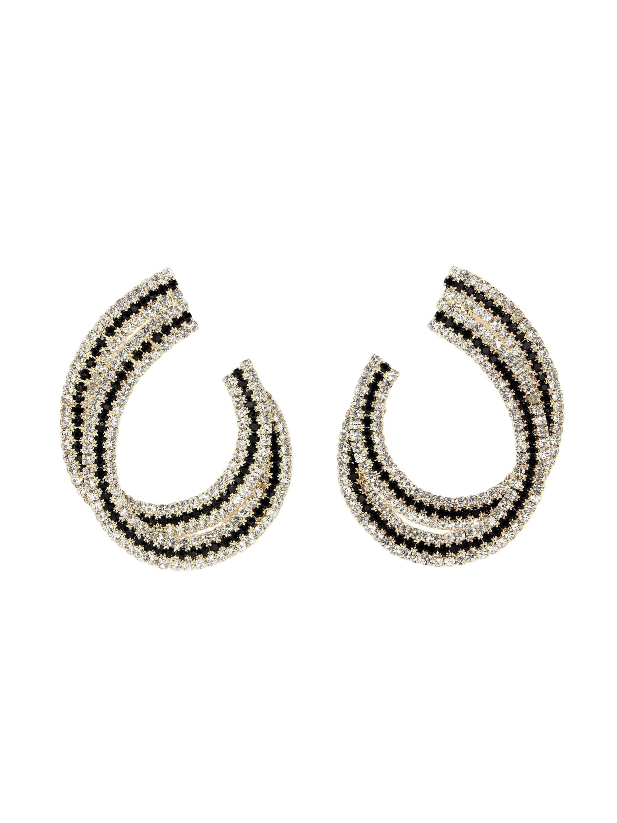 AVANT-GARDE PARIS Boucles d'oreilles 'Giuliama' en blanc, Vue avec produit