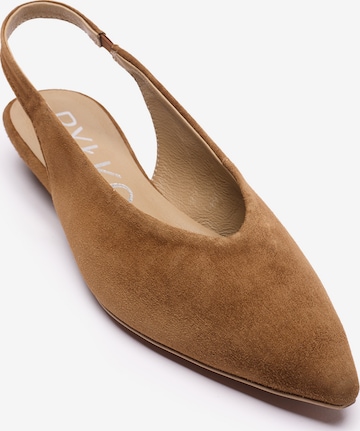 RYLKOCipele s potpeticom i otvorenom petom - smeđa boja: prednji dio