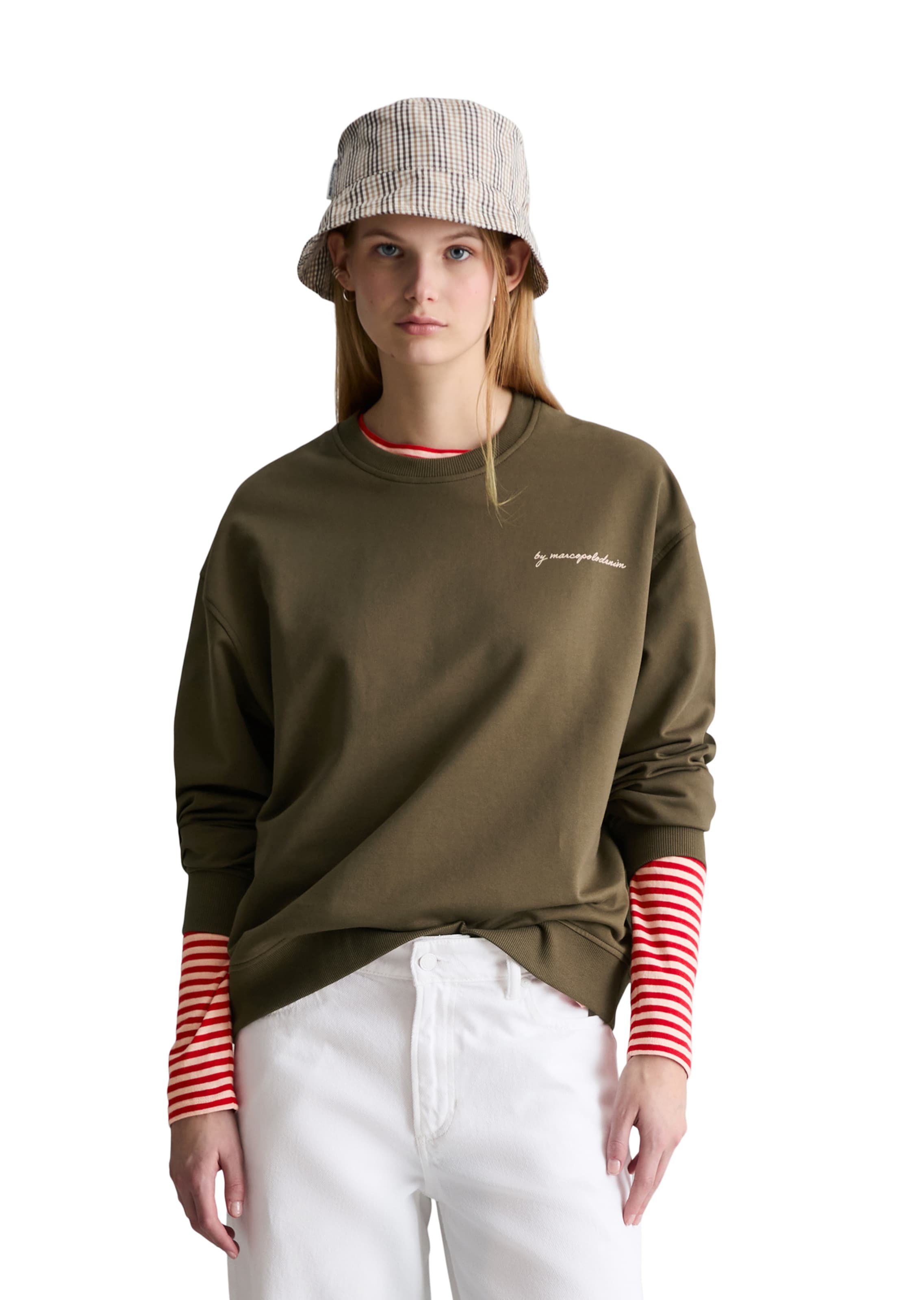 Marc O'Polo DENIM Sweatshirt in Braun: Vorderseite