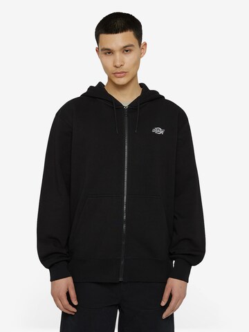 DICKIES Sweatjacke 'SUMMERDALE' in Schwarz: predná strana