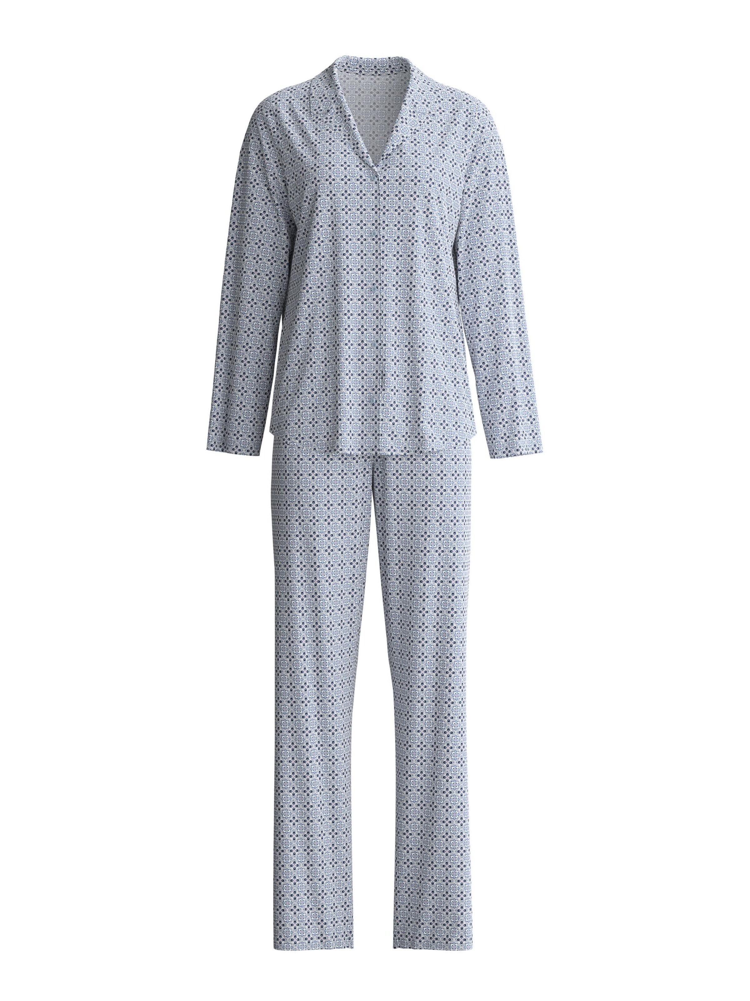 CALIDA Pyjama 'Cotton Special'‌ in Grau: Vorderseite