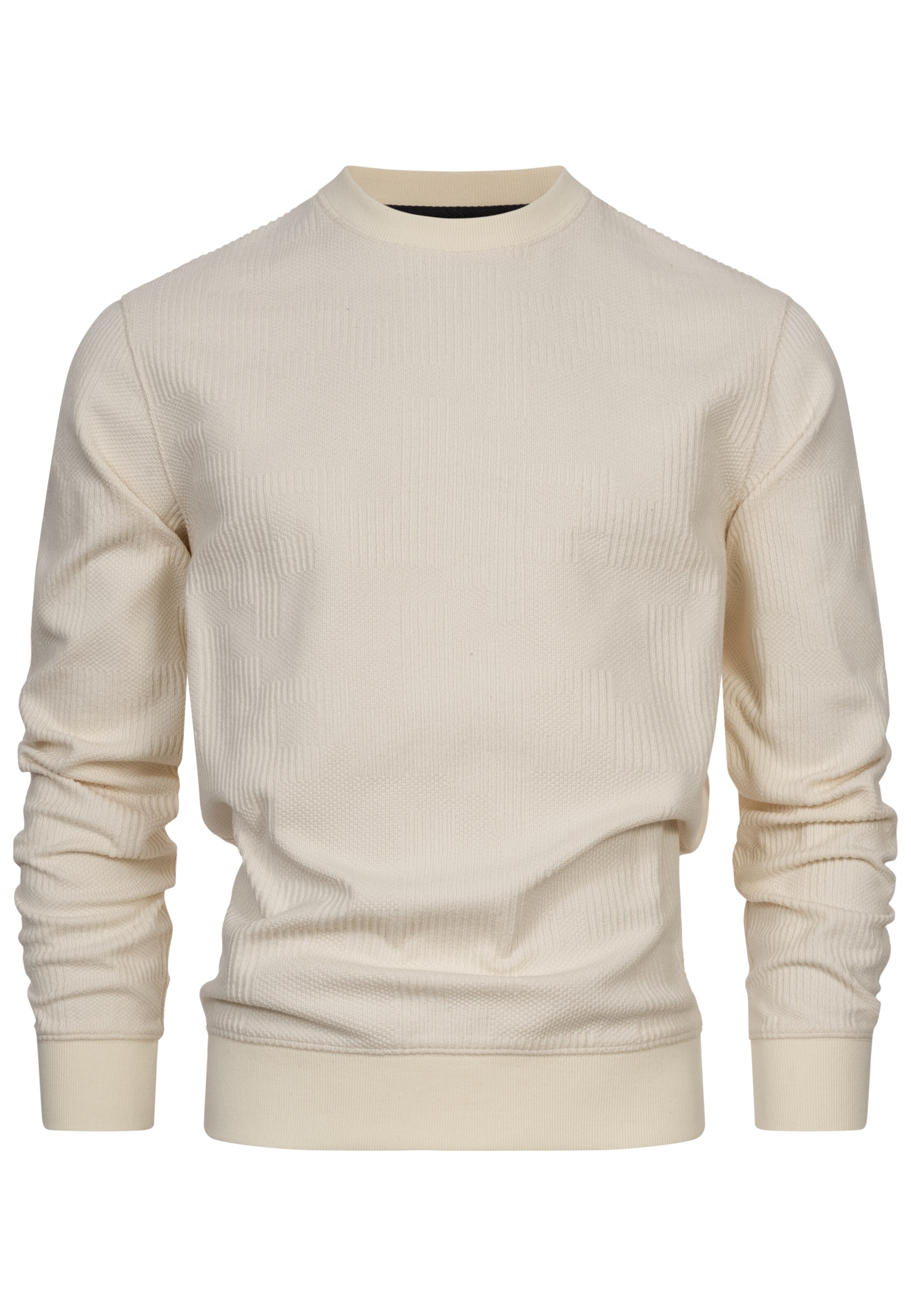 INDICODE JEANS Sweatshirt 'Jago' in Wit: voorkant