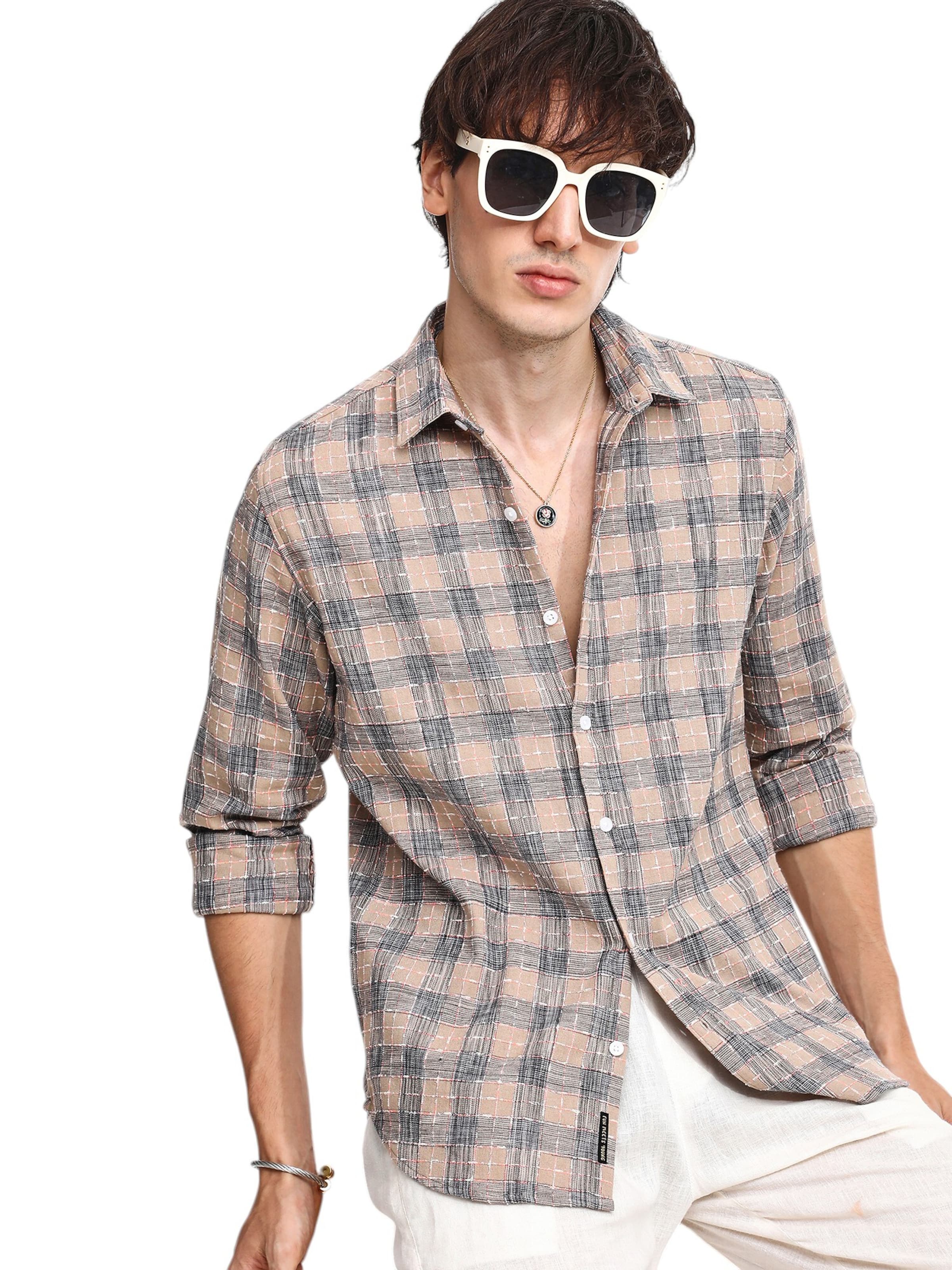 Regular fit Cămașă 'Terrie' de la Campus Sutra pe roz