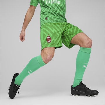 PUMA Regular Workout Pants 'AC Milan' in Green: front