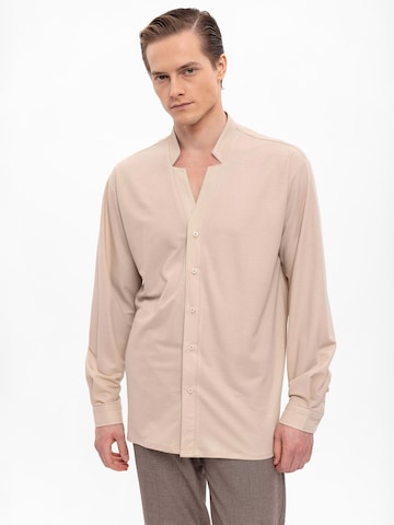 Antioch Regular fit Button Up Shirt in Beige: front