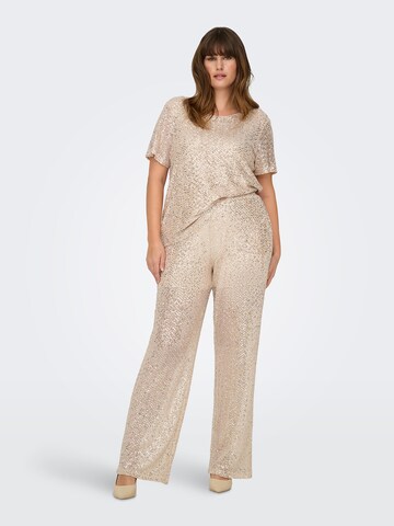 ONLY Carmakoma Loose fit Pants in Beige
