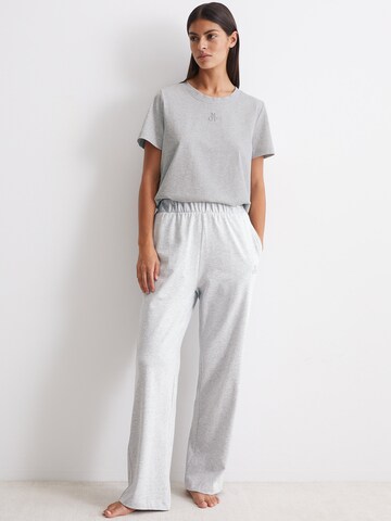 Marc O'Polo Pyjamahose ' Heavy Jersey ' in Grau: Vorderseite